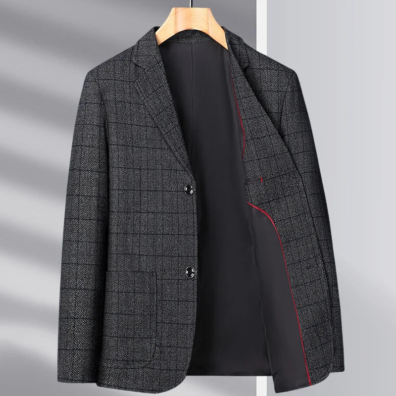 2025 Autumn Winter Woolen Suit Jacket for Men's Korean Slim Fit Casual Business Suit Jackets Social Office Blazers Men Clothing