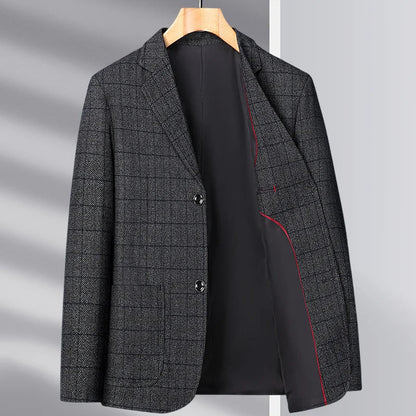 2025 Autumn Winter Woolen Suit Jacket for Men's Korean Slim Fit Casual Business Suit Jackets Social Office Blazers Men Clothing