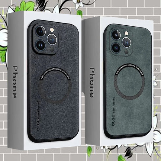 For Magsafe Luxury Leather Shockproof Phone Cases For iPhone 16e 17 15 14 Plus 13 12 11 Pro Max Magnetic Wireless Charging Cover