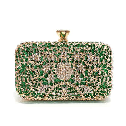 Hollow Out Style Diamonds Clutch Luxury Metal Rhinestones Evening Bags Flap Party Wedding Handbags Purse