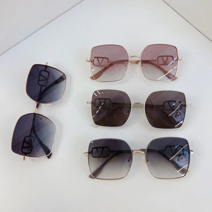 New Fashion Metal Frame Square  Sunglasses for Women Oversized Anti-ultraviolet Polarized Sun Glasses Women's High-end Gafas