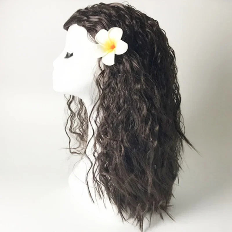 Kids Cosplay Vaiana Moana Princess Costume Dress Adult Necklace Wig Girl Halloween Party Moana Dress Costume Cosplay