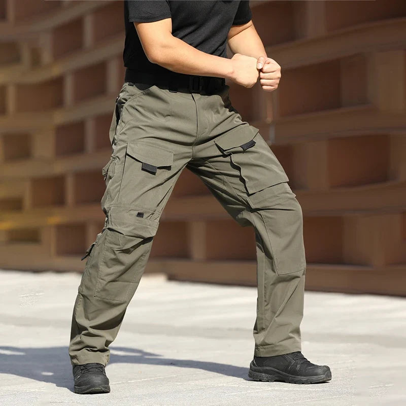 Outdoor Waterproof Work Pants Men Field Combat Tactical Trousers Spring Autumn Wear-Resistant Multi-pocket Training Cargo Pants
