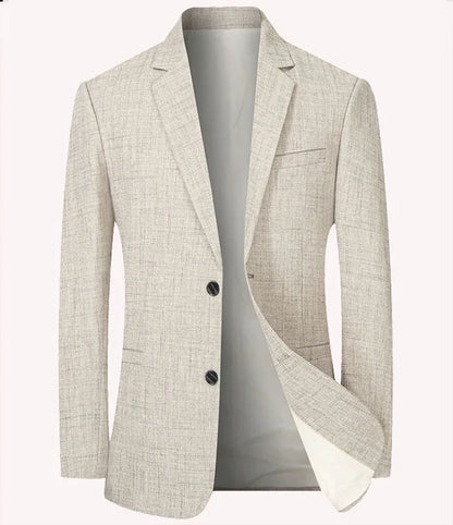 Brand Middle Aged Men Blazers Jacket 2026 Spring Autumn Two Buttons Business Casual Blazer Male Minimalist Mans Clothing