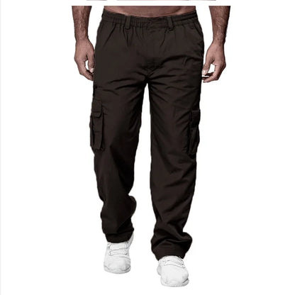 Men's Outdoor Work Elastic Casual Pants Flexible Multi Pocket Work Pants Men's Fashionable Versatile Casual Pants