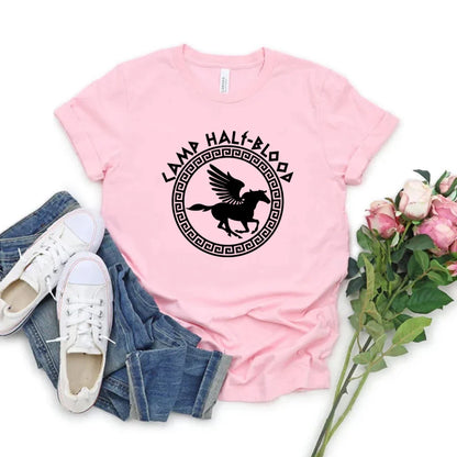 Camp Half Blood T Shirts Fall Training Camp Game Tshirt Halloween Magical Gift Percy Jackson Shirt Unisex T-shirts Harajuku Tees