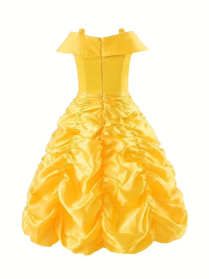 Girls Princess Dress Kids Elsa Anna Snow White Aurora Belle Rapunzel Peach Halloween Costume Children Birthday Party Clothes