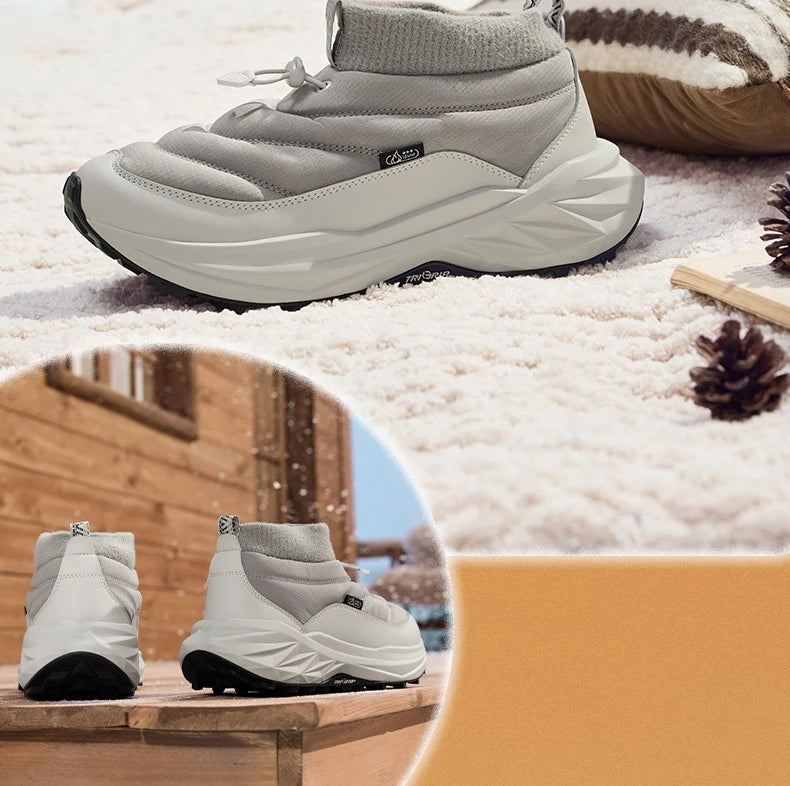 Men Winter Boots High-Top Thermal Ankle Support  Fleece Lined Ice Grip Abrasion-Resistant Sneakers Male 672542215A