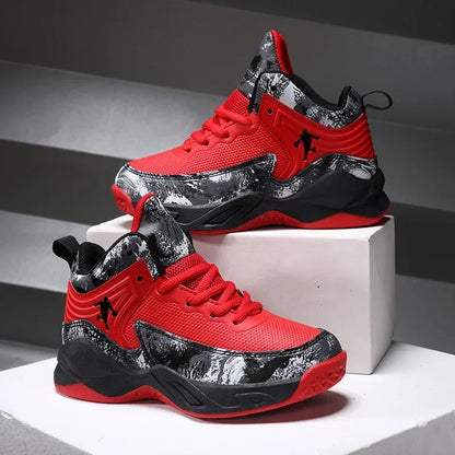 New Boys Brand Basketball Shoes for Kids Sneakers Thick Sole Non-slip Children Sports Shoes Child Boy Training Athletic Shoes