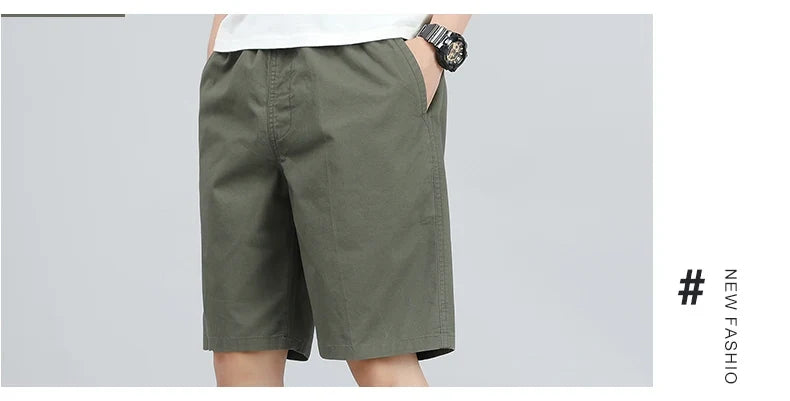 Mens Work Cargo Cotton Shorts Summer Casual Shorts Baggy Sports Gym Work Shorts Wide Leg