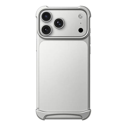 Luxury Aviation Aluminum Metal Case for iPhone 17 pro & pro Max Frameless Minimalist Borderless Bumper Cover
