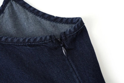 AS AW25 Denim set loose Shirt + slip dress Aline adjustable dress
