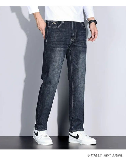 Big Tall Clothes Men's Jeans Extral Long Leg Length Straight Denim Pant Male Lengthened Trouser Slim Thin 190cm 200 Cm 120cm 110