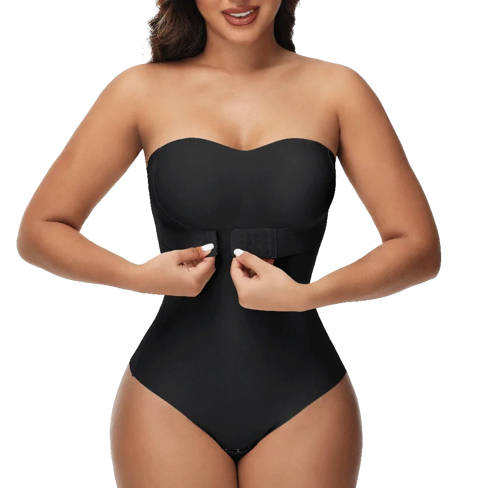 Strapless Thong Bodysuits 4XL Women Belly Control Full Body Shaper Push Up Breast Underwear Plus Size Women's Clothing