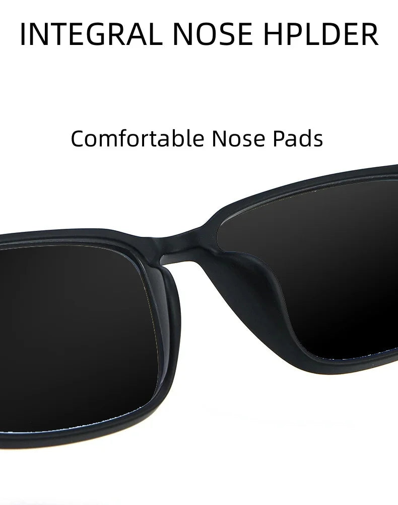 High Quality Square Frame TR90 Pure Titanium Myopia Sunglasses for Men Woman UV400 Sunshade Driving Fishing Sunglasses