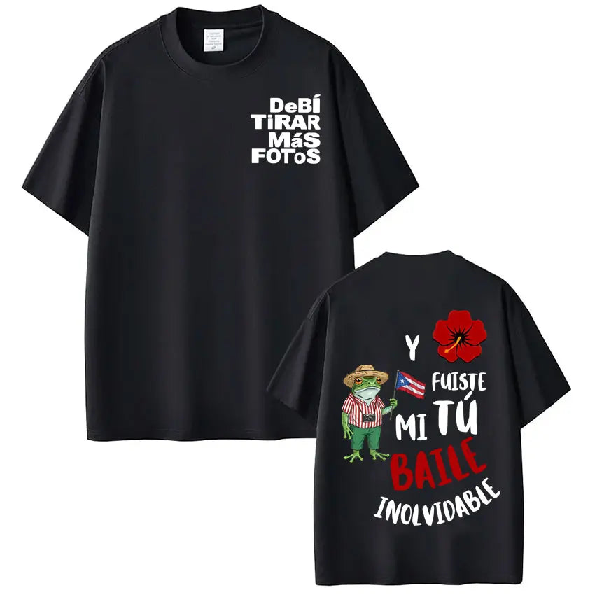 Rapper Bad Bunny Tour 2026 Graphics T-Shirt Men Women Vintage T Shirts Short-sleeved 100% Cotton Hip-hop Aesthetics T-shirts