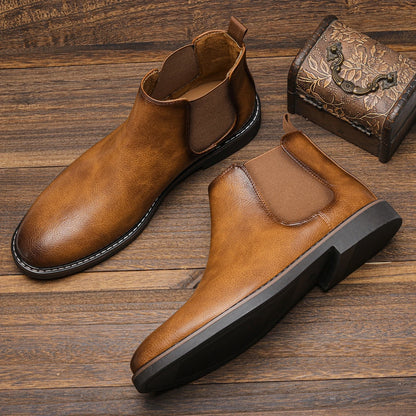 40~46 Chelsea Boots Men 2024 Brand Comfortable Fashion Leather Men Boots