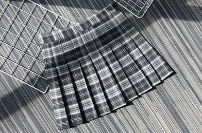 Plaid Half Length Skirt Women's A-line Short Skirt High Waist Girl Skirt Ropa Mujer Mini Skirts Clothes for Women