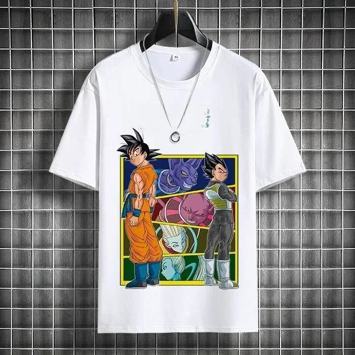 2026 Summer Dragon Ball Z Summer Trendy Short Sleeve Loose Fit T-Shirt Collaborative Release Bird Mountain Memorial Anime Goku