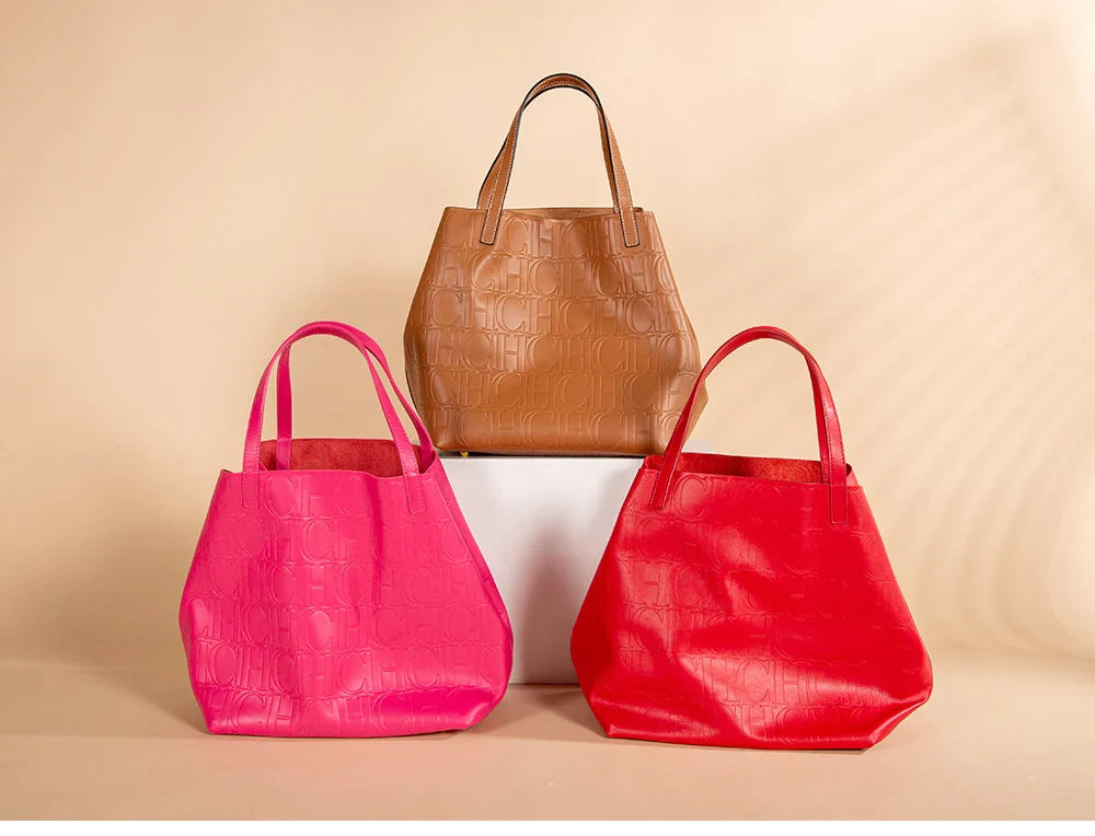 Classic Retro Fashion Simple Hundred Casual Exquisite Solid Color Elegant Large Capacity Ladies Handbag