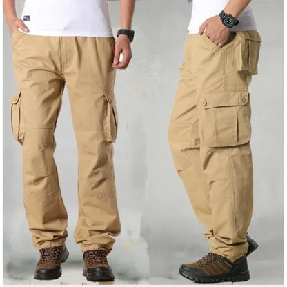 6 Pockets Tactical Cargo Pants Men's Loose Trousers Joggers  Hunting Large Size Casual Pants For Male Outdoor Work Overalls