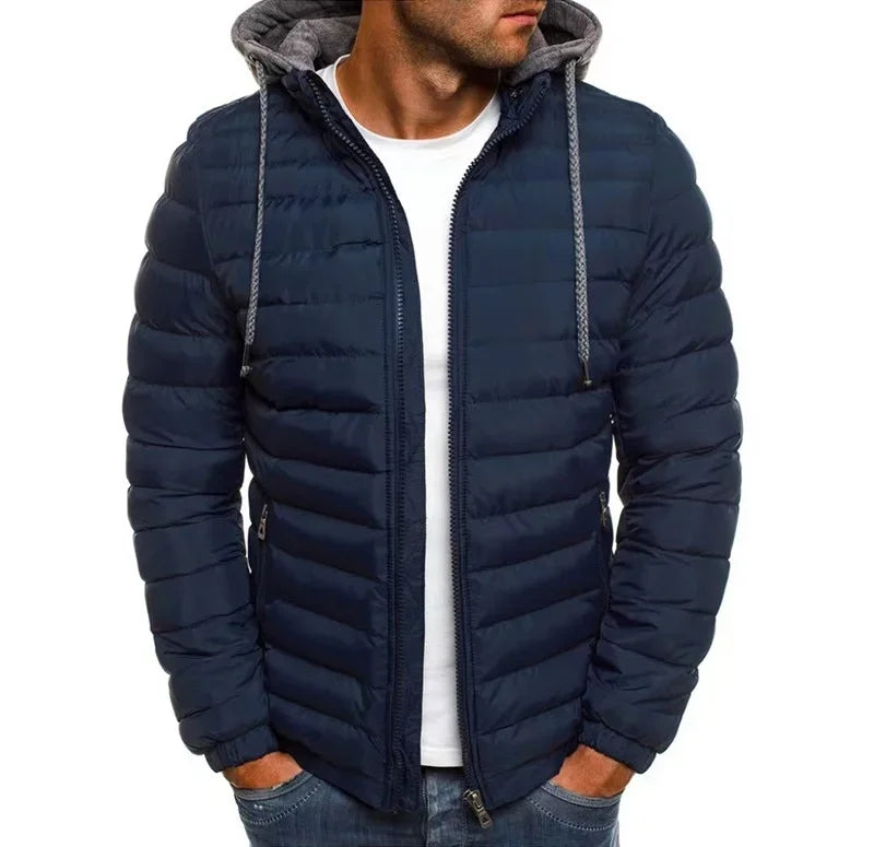 Outdoor Leisure Sportswear for the Autumn and Winter of 2025. Fashionable, Simple and Classic Hooded Warm Zipper Jacket.