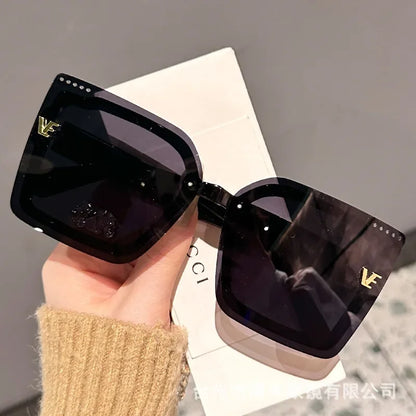 Rimeless Polarized Sunglasses Women Oversized Square Sun Glasses Ladies UV400 Classic Goggle Oculos De Sol Feminino