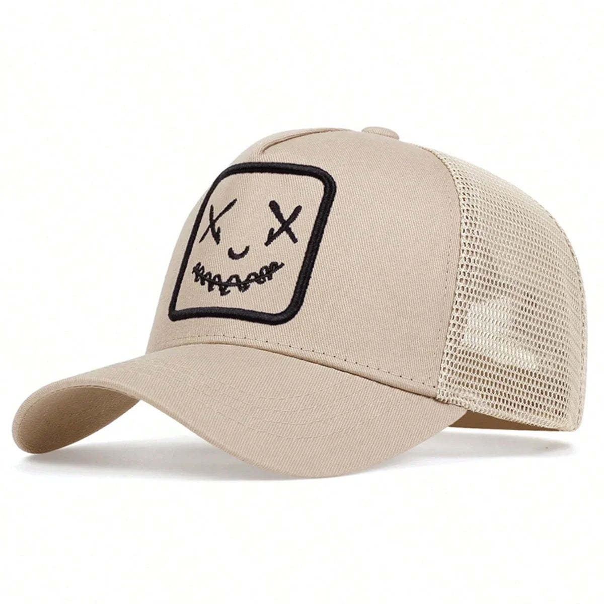 Unisex Ghost Face Embroidery Baseball Net Caps Spring and Summer Outdoor Adjustable Casual Hats Sunscreen Hat