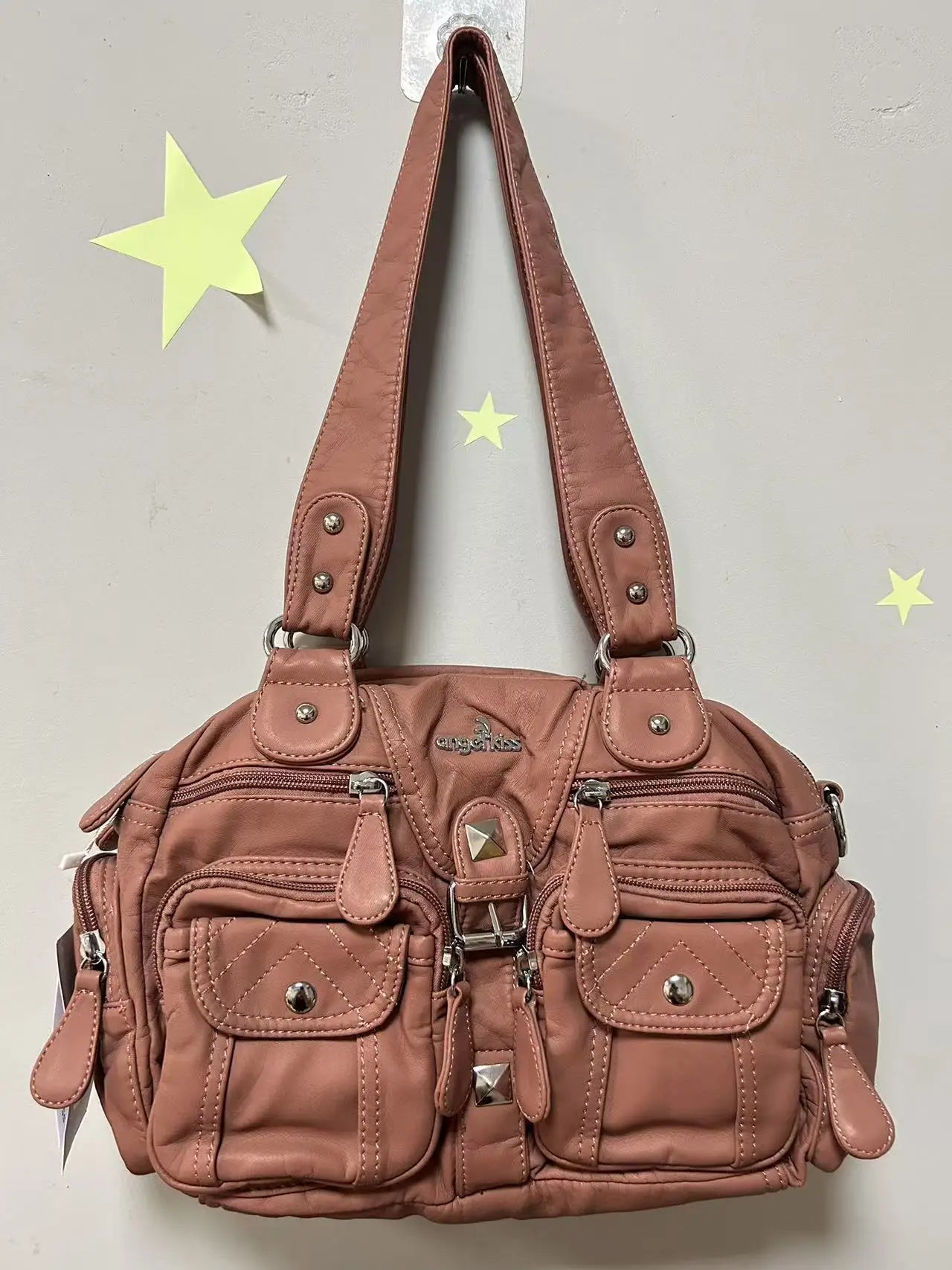 Bag Women Small Handbags Satchel Top-handle Handbag PU Shoulder Bag 8”x11” Dumpling Pack Multi-pockets Shoulder Bag