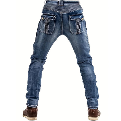 Men's Slim-Fit Fashion Stone-Washed Jeans Cargo Jeans Mens Pants Men Jeans