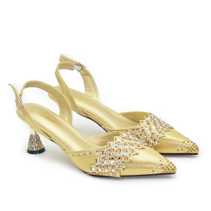 African Shoe and Bags Set for Wedding Luxury Italian Shoes and Bag Set for Women Pointed Toe Shoes Sexy Wedding Party Sandals
