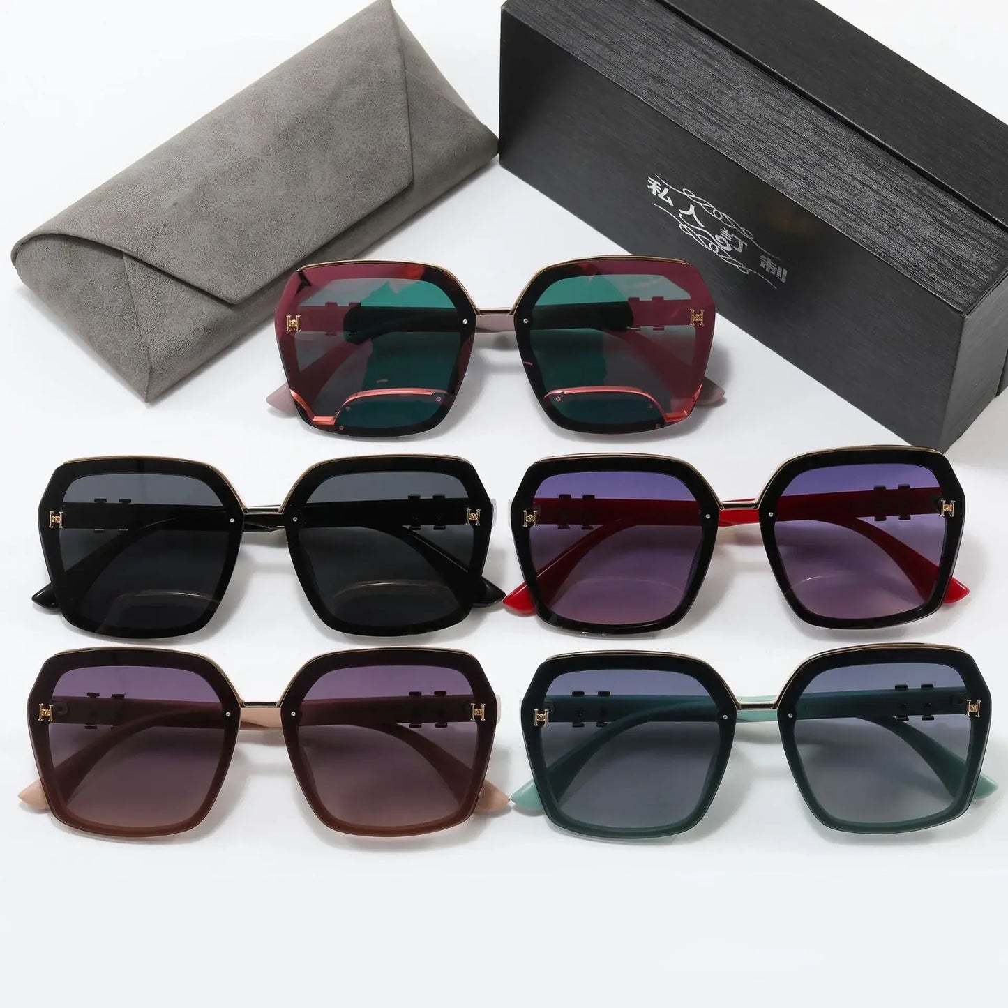 2025 New Sunglasses Women Colorful Polarized Anti-ultraviolet Sun Glasses Ladies Square Luxury Eyewears Oculos De Sol UV400