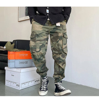 Spring Autumn Streetwear American Casual High Quality Camouflage Cargo Pants Men Clothing Harajuku Tactical Jogging Trousers