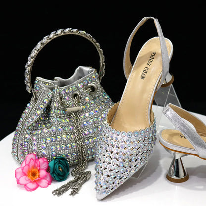 2024 New INS Pointed Shoes And The Same Style Envelope Bag Two Ways To Wear Fashion Shoes And Shoulder Bags