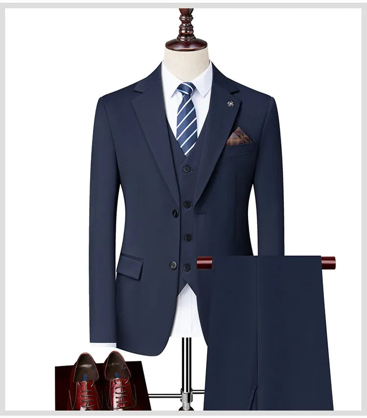 2025 High Quality Fashion Handsome Everything Fashion Business Leisure Has a Single West Two Sets Three Sets