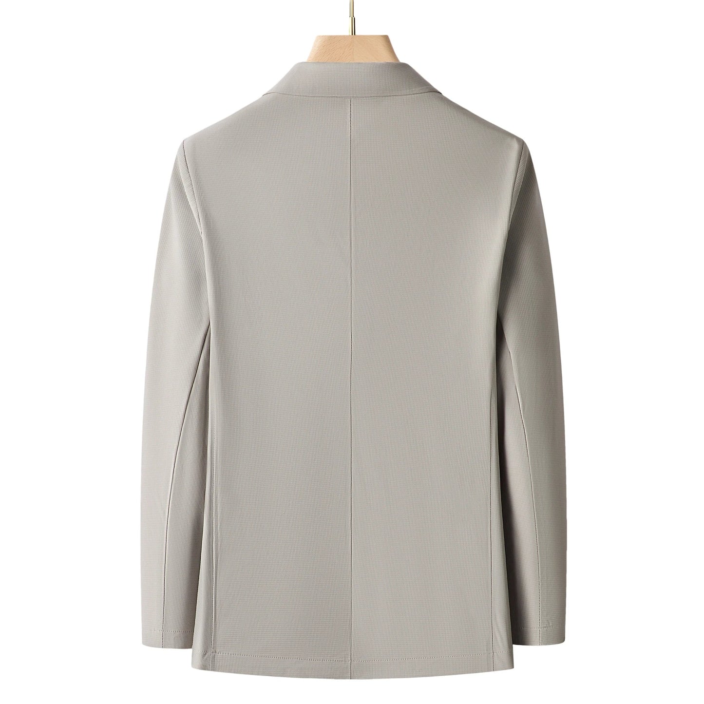 Minimalist Men Casual Blazer Ice Silk Nylon Spandex Seamless High Stretch Sun Protection Cooling Summer Breathable Tech Jacket