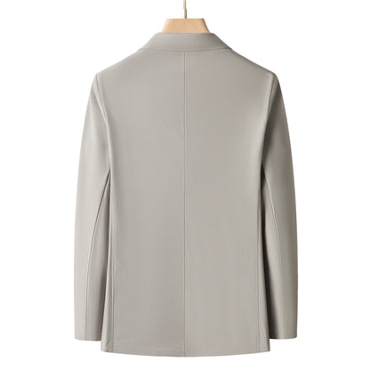 Minimalist Men Casual Blazer Ice Silk Nylon Spandex Seamless High Stretch Sun Protection Cooling Summer Breathable Tech Jacket