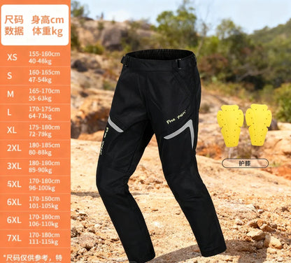 Wind-proof and warm-keeping equipment for motorcycle riding pants; fall-proof and quick-release pants in winter
