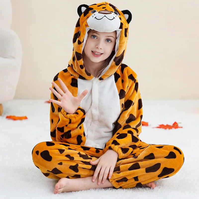 Capybara Anime Cosplay Costumes Kids Animal Cartoon Jumpsuit for Children Halloween Christmas Girls Boys Hooded Pajamas Onesies