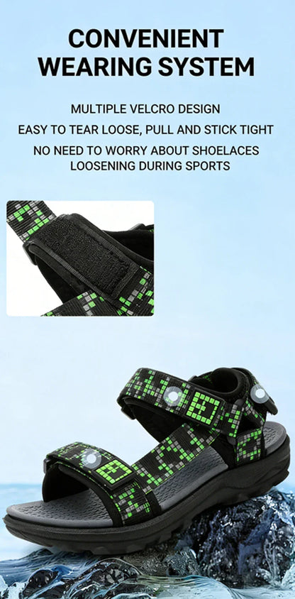 Children Casual Flat Sandals Boys Summer Beach Shoes Breathable Open Toe Non-Slip Kids Walking Footwear