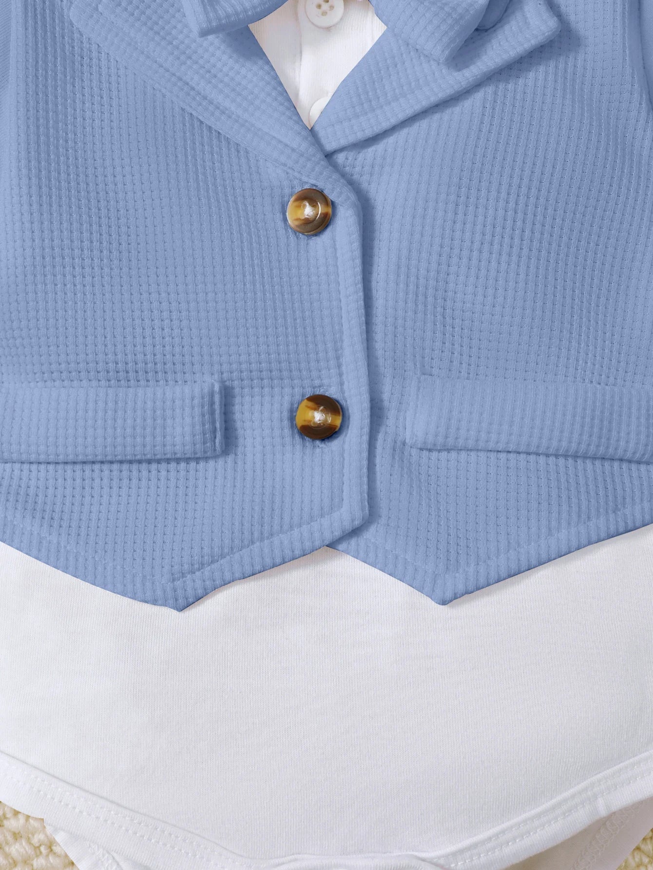 Baby Boy Christening Outfit Set Short Sleeve Vest Fake 2pcs Harlie Top+Shorts+Removable Bow Tie Cute Christening Suit 3pcs Set