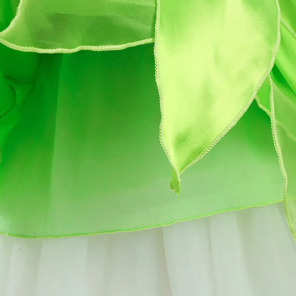 Girls Flower Fairy Dress Up Kids Princess Dress With Wings Halloween Princess Costume Elves Party Tinkerbell Tinker Bell Dress