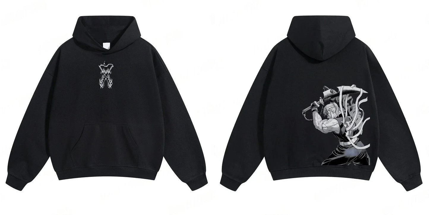 Demon Slayer: Kimetsu no Yaiba Men Hoodie Sweatshirt Tengen Uzui Anime Spring Autumn Boy Long-sleeved Parent-child Outfit