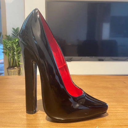 New Style Bold 6 Inch High Heel Fetish Pump Drag Queen Unsiex Shoes Size 5 To 15