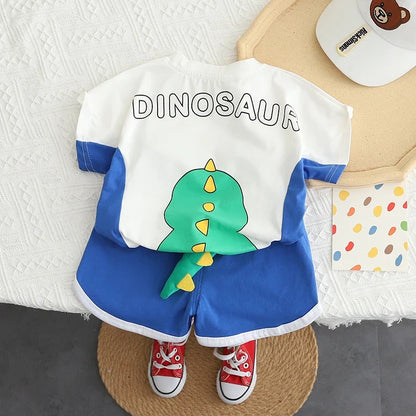 Toddler Baby Boy Girl Clothing Sets Summer Casual Infant Cute Animal Modeling 2pcs Outfits Cotton T-shirt+Shorts Kids Tracksuit