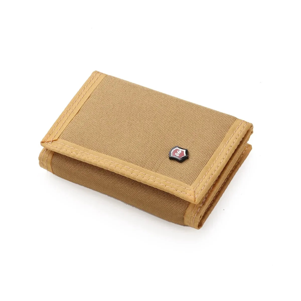 Men'S 5 Colors Korean Tri-Fold Coin Purse Canvas Wallet Solid Color Fashion Slim Multifunctional Classic Portable Card Holder