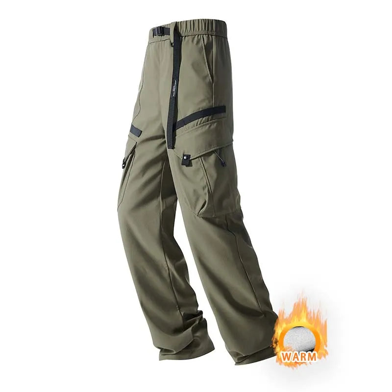 Winter Three-Tn-One Down Hiking Pants Men Windproof Waterproof Antifouling 90 White Duck Down Removable Liner Outdoor Sport Pant
