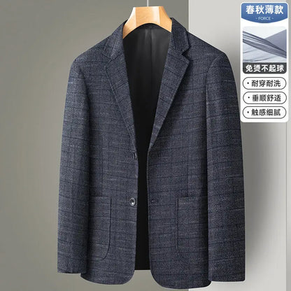 2025 New Business Dinner Gentleman Slim Gentleman Group Dress Fashion Men British Style Dress Best Man Plaid Plaid Plaid Blazer