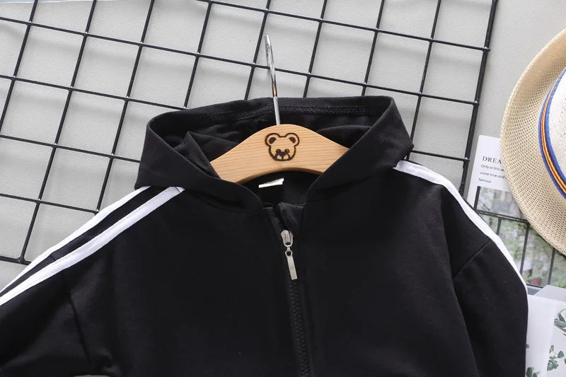 New Spring Autumn Baby Boys Clothes Children Girls Sports Hooded Jacket Pants 2Pcs/Sets Toddler Casual Costume Kids Tracksuits