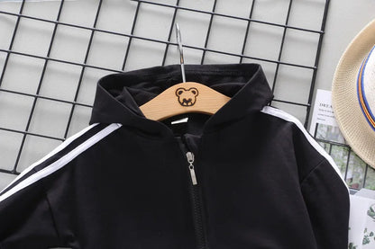 New Spring Autumn Baby Boys Clothes Children Girls Sports Hooded Jacket Pants 2Pcs/Sets Toddler Casual Costume Kids Tracksuits